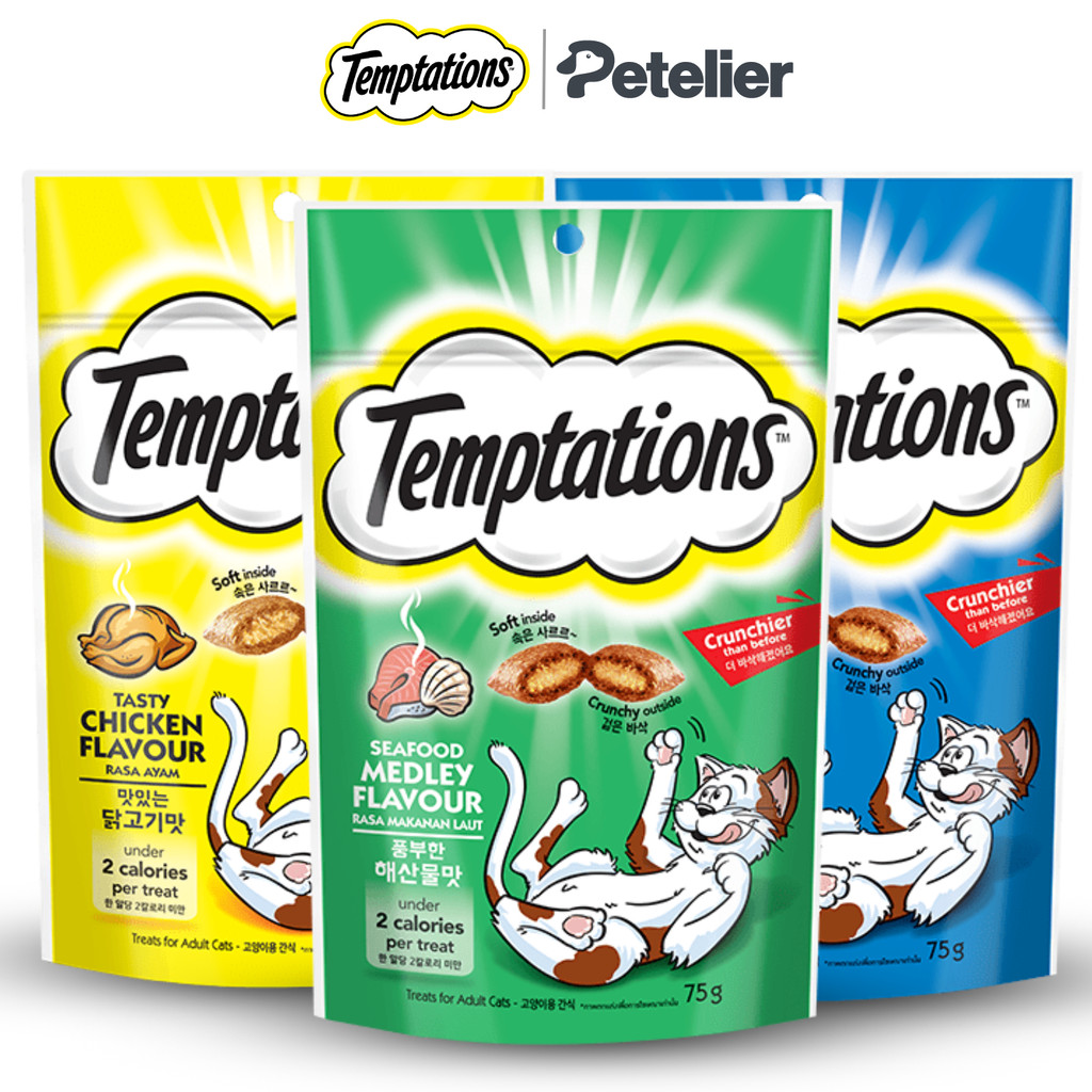 Temptations Soft & Crunchy Cat Treats for Adult 75g | Shopee Philippines