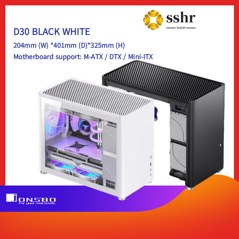 JONSBO D30 M-ATX Case White/Black/Silver ATX Desktop Chassis With ...