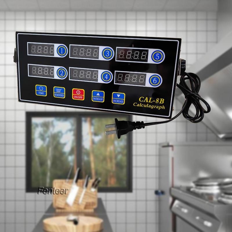 [Fenteer] 6 Channel Commercial Kitchen Timer, Bakery Fryer Timer ...