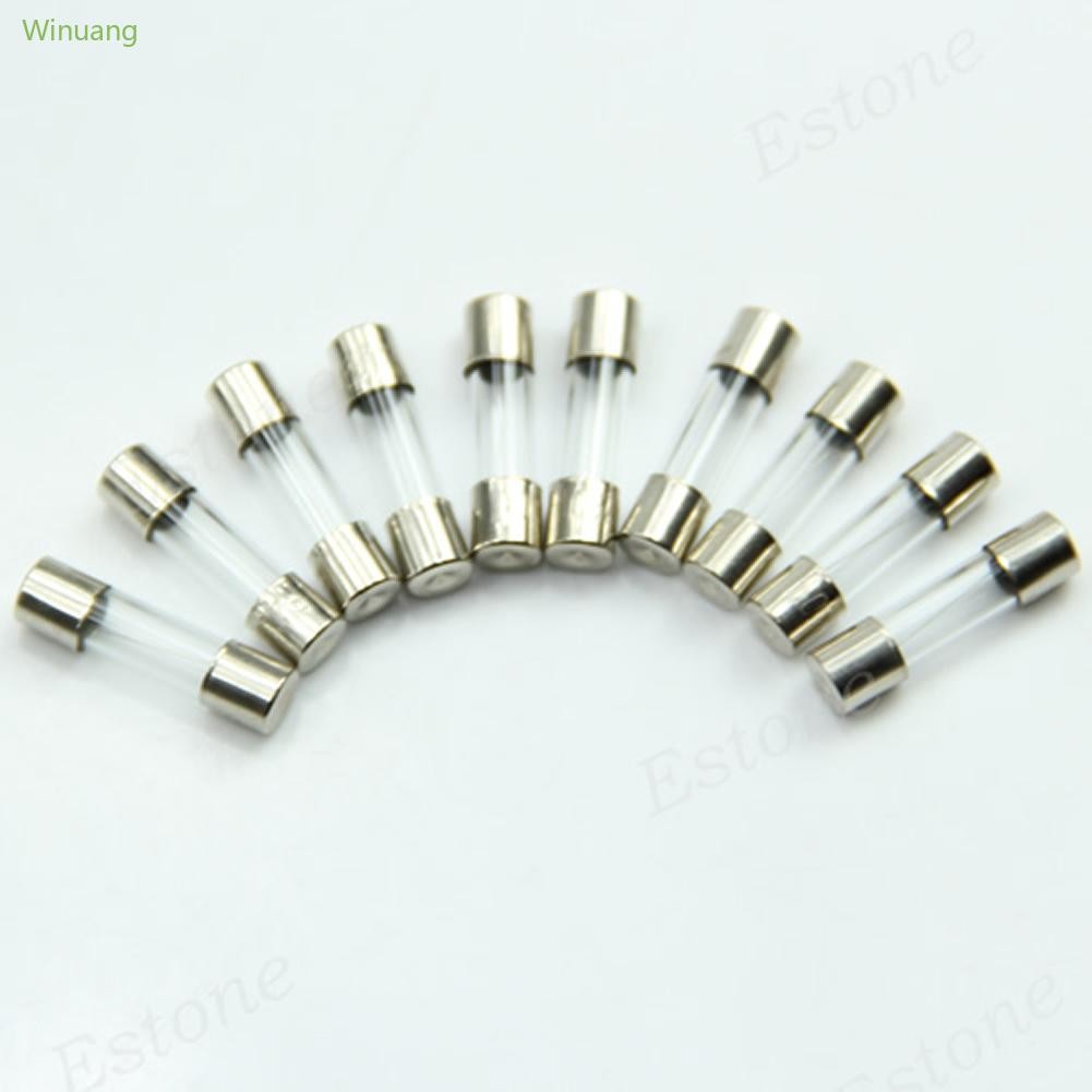Winu 10 PCS 250V 5A Mini Fuse Glass Tube Replacement Fuse Universal ...