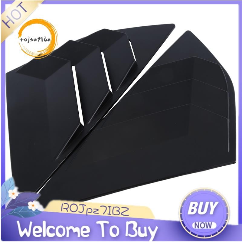 Matte Black Rear Side Vent Quarter Window Louver Shutter Cover