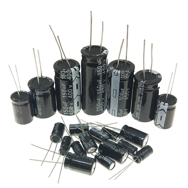 400V In-Line Aluminum Electrolytic Capacitor 450V1/10/3.3/4.7/6.8/2.2 ...