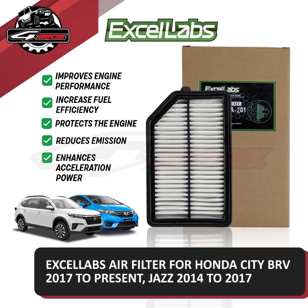 Excellabs Air Filter for Honda City, BRV 2017 to Present, Jazz 2014 to ...
