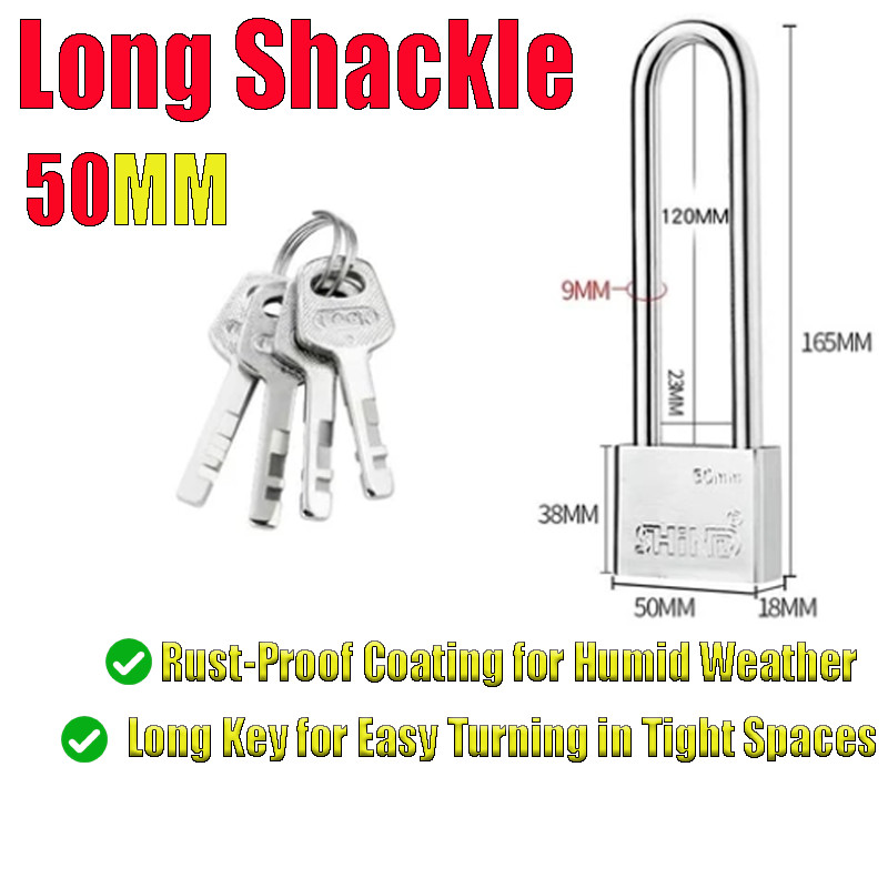 Extended Padlock Door Lock Extra Long Beam Padlock Long Handle Long ...