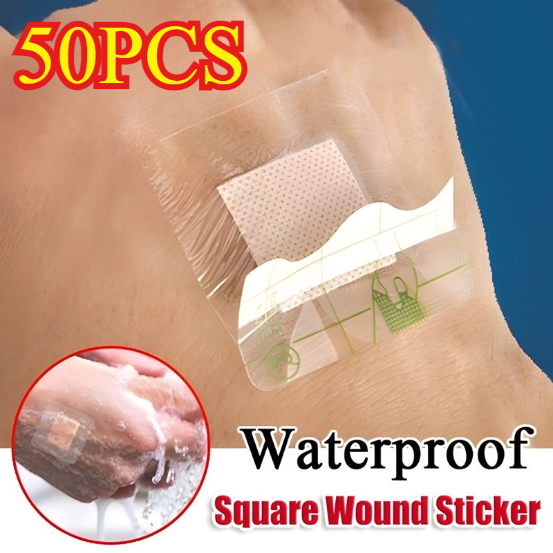 50pcs Waterproof Wound Stickers Skin Friendly Hypoallergenic Adhesive ...