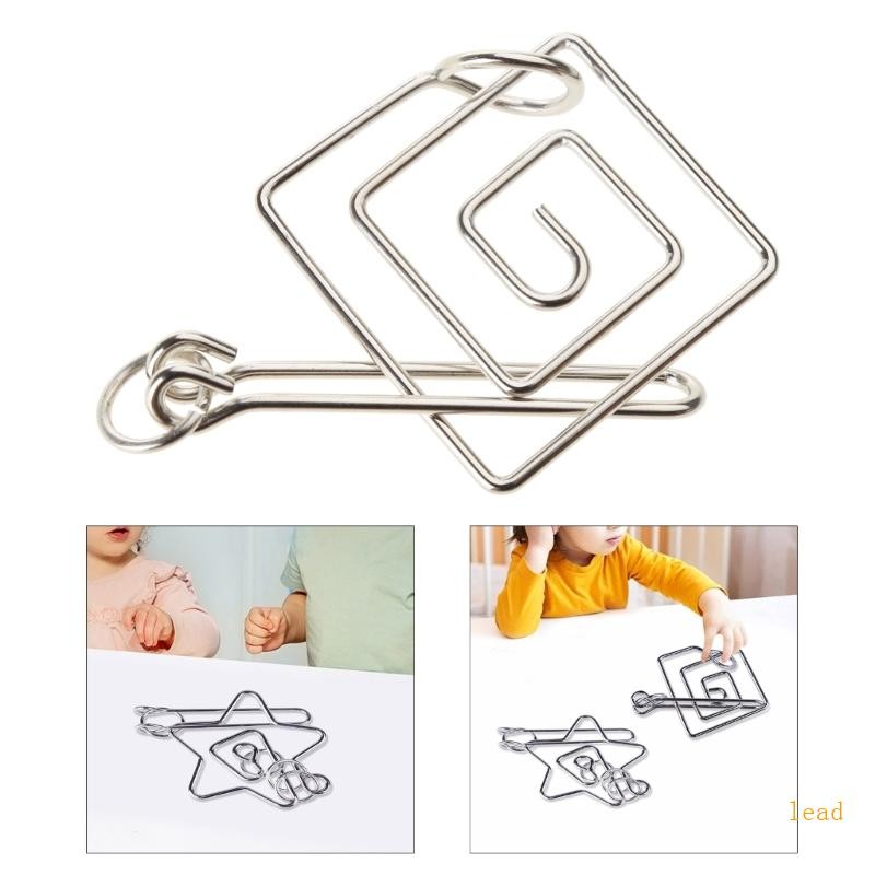 lead Interlocked Metal Rings IQ Brain Teaser Puzzle Fidgets Toy ...