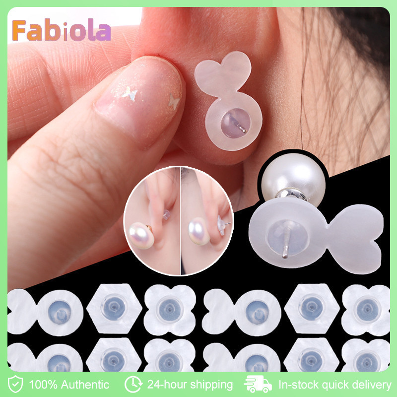 10PCS Soft Silicone Rubber Earring Back Stoppers for Stud Earrings ...