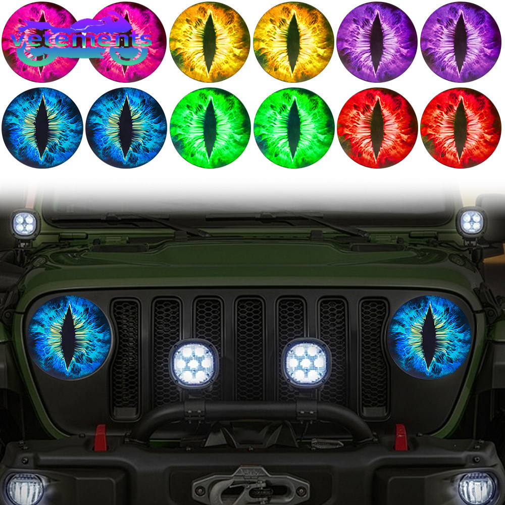 1Pair Car Headlight Personalized Decorative Beast Eyes Sticker - PVC ...