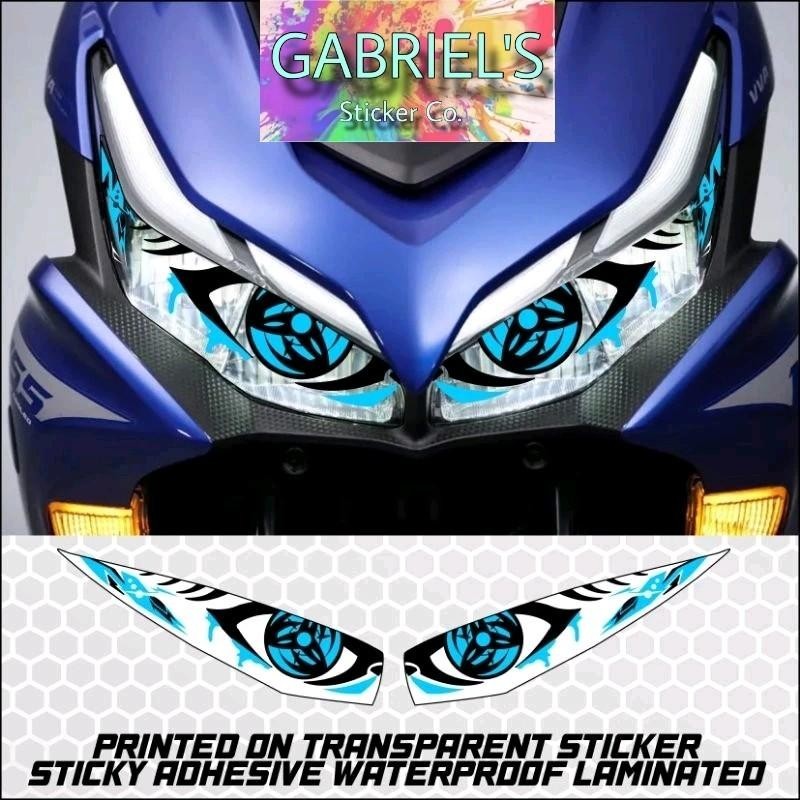 yamaha aerox v2 winker eyes bloody sharingan transparent printed