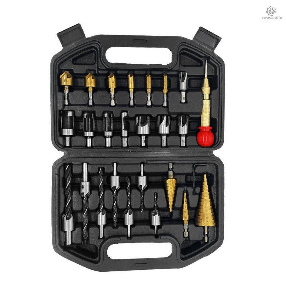 26 pcs Bit Chamfering Countersunk Punch Utility Tool Drill 5 -Edge ...
