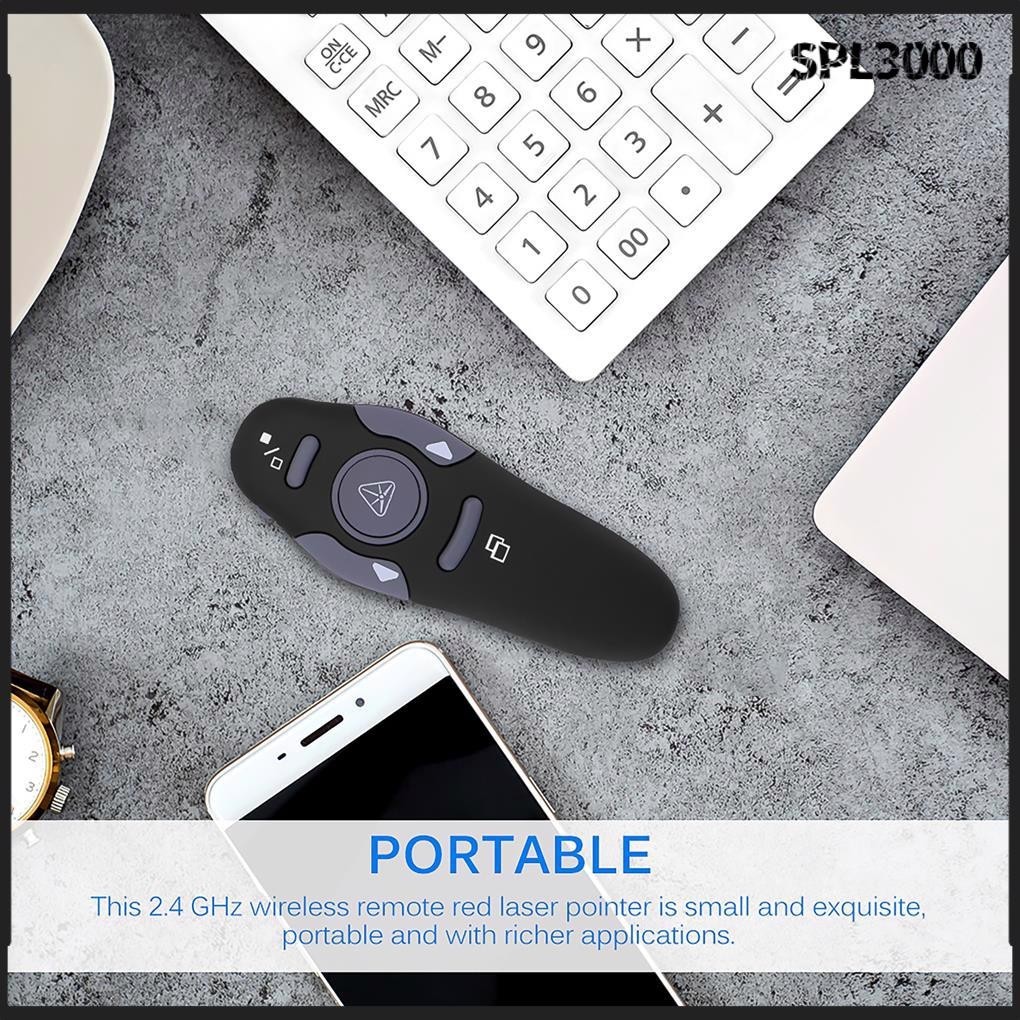 1/2/3 2.4G Wireless Presenter Pointers Receiver Handheld Clicker ...