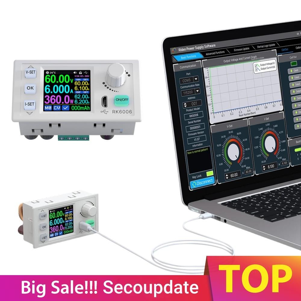 Regolatore Tensione DC Digitale Giwnhvx RK6006-BT 60V 6A - Display LCD 1.54", Bluetooth, USB