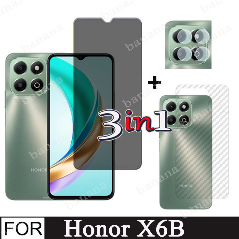 honor X6b Matte Privacy tempered Glass For honor X6b X7b X8b 3 in 1