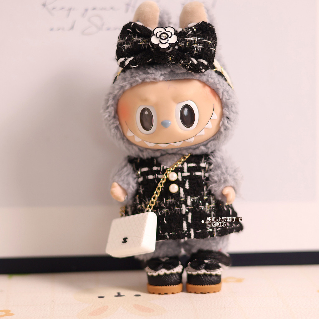 2024labubu New Style Baby Clothes Cute Bubble Mart Original 17cm Heart ...