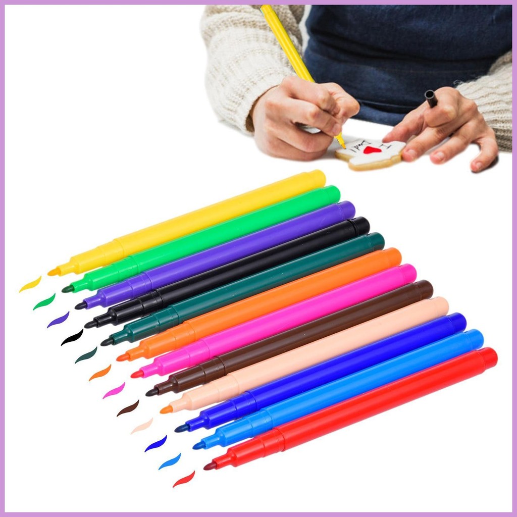 Food Coloring Markers Food Coloring Pens Edible Markers 12Pcs Edible