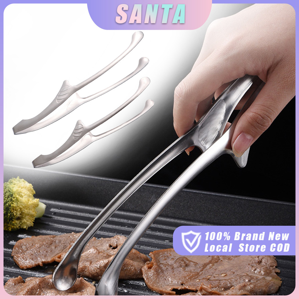 Multi-purpise BBQ Cooking Tongs Korean Food Clips Stainless Steel ...
