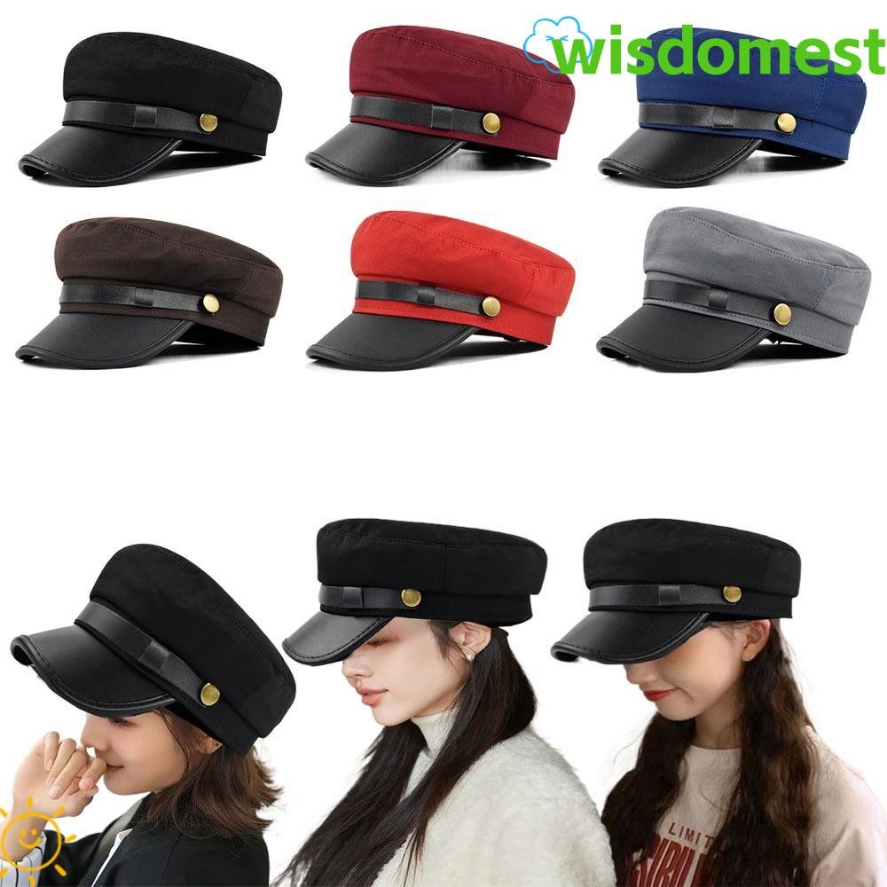WISDOMEST Navy Cap, Vintage British Style Beret Hats, Flat Cap Warm ...