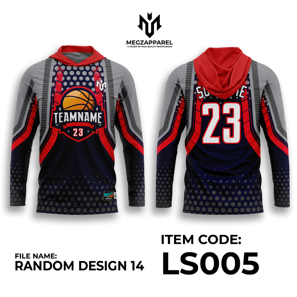 MEGZ LS005 Basketball Warmer Hoodie Full Sublimation Shopee Philippines