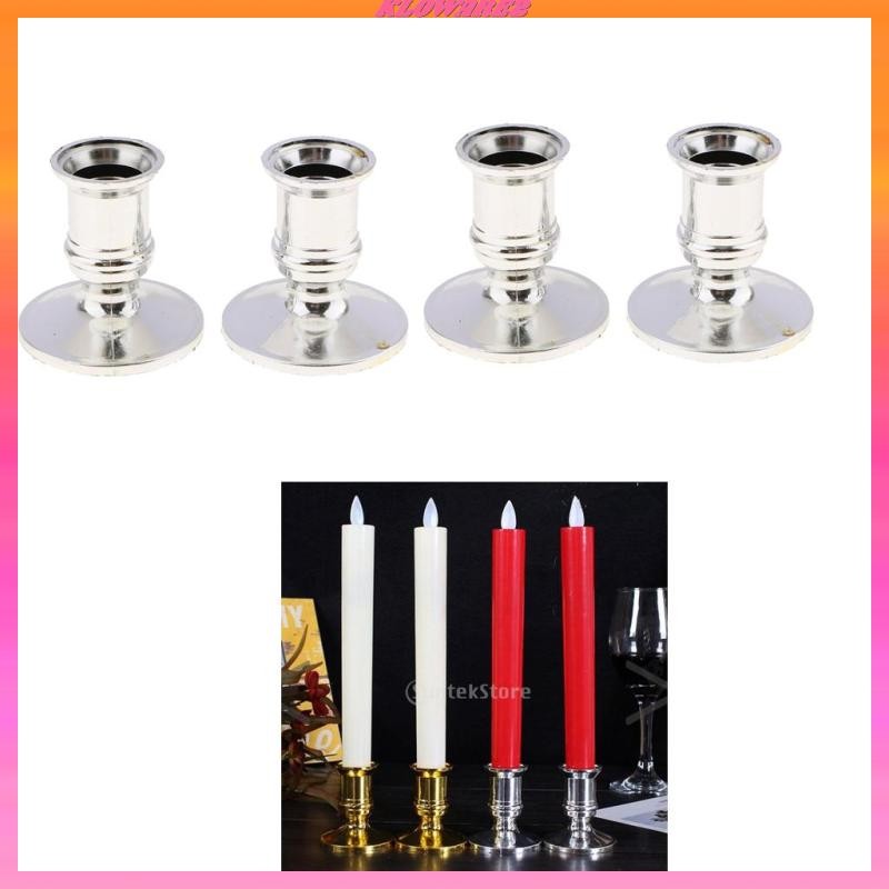 [Kloware2] 4pcs Candle Base Holder Cafe Bar Desktop Candlestick Stand