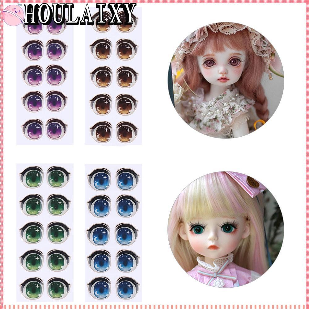 HOULAIXY 10 Pair Cartoon Eyes Stickers Multi styles Glass crystal ...