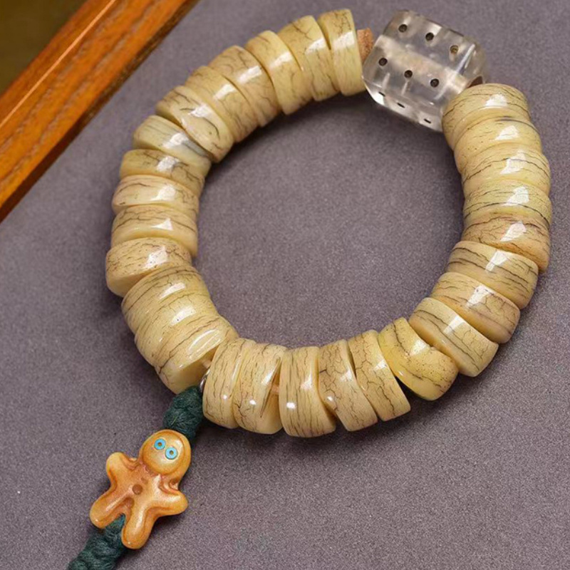 Tibetan Vintage Camel Bone Intestine Bead Bracelet SingleCircle