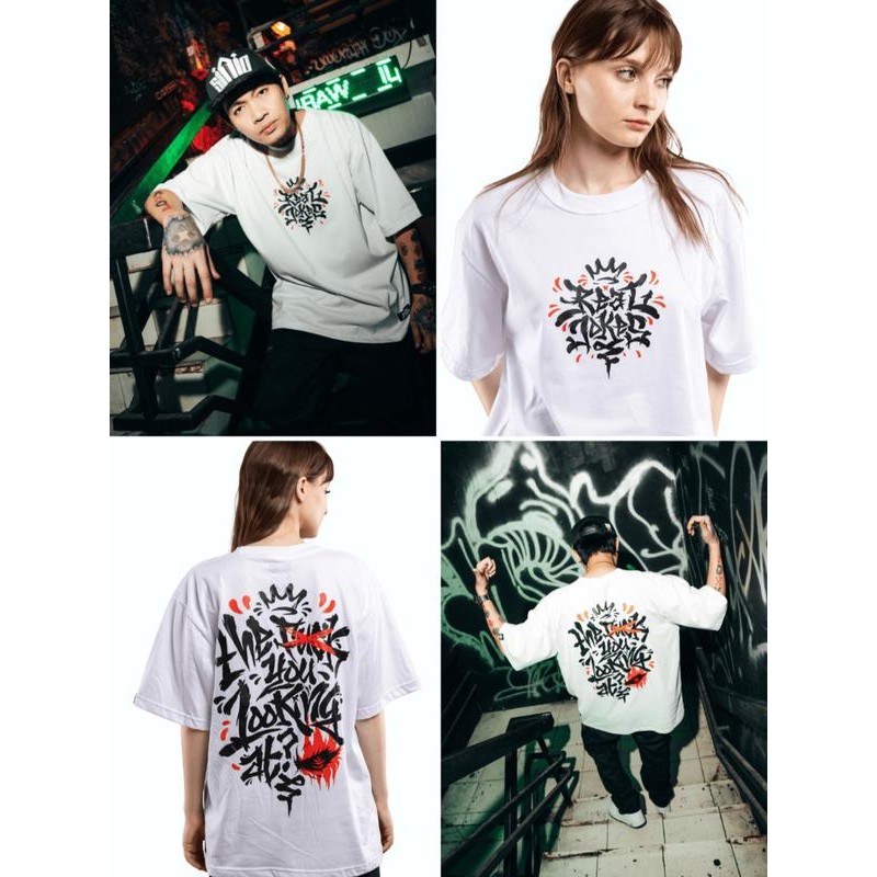 Real Jokes Clothing - Sinio T-shirt Stare (White) Underground Street ...