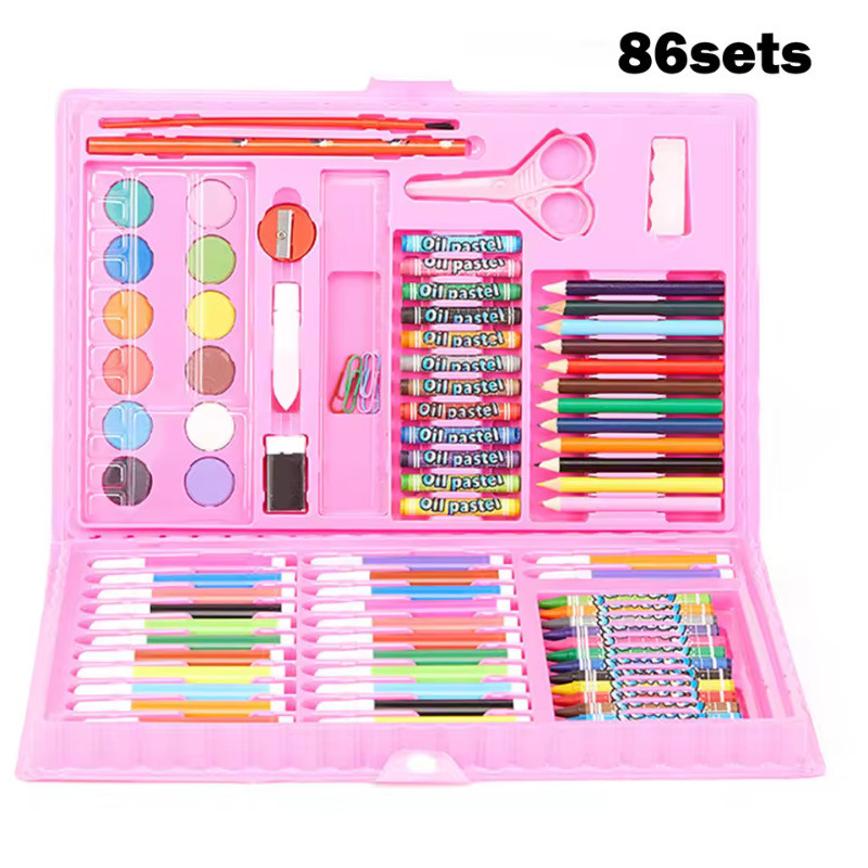 42/86pcs Kids Coloring Set Painting Water Color Crayon Drawing Sets ...
