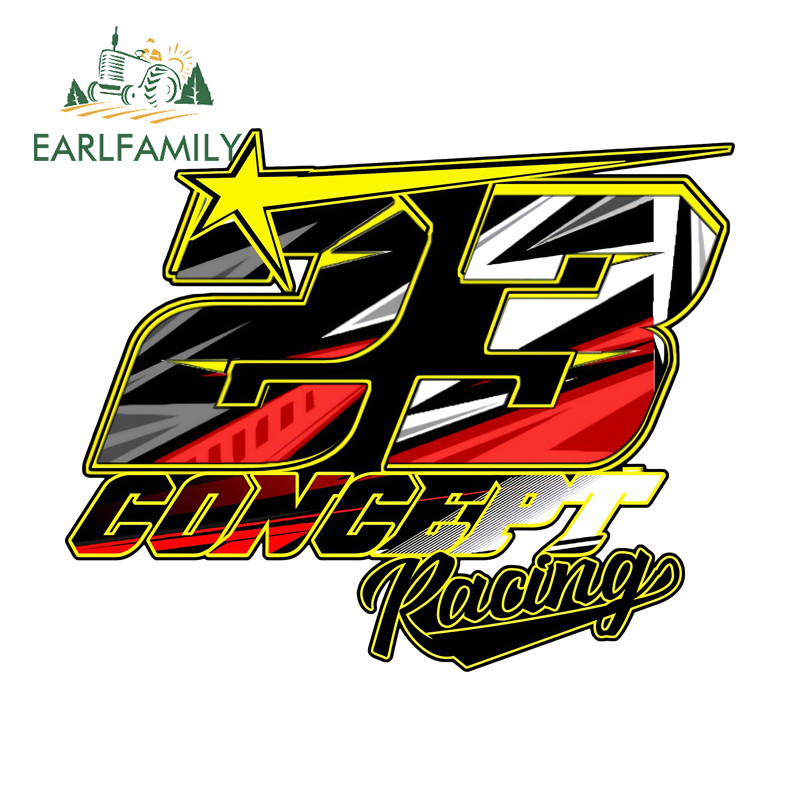 EARLFAMILY Racing Number Car Stickers Racing Car Motorcycle Windshield ...
