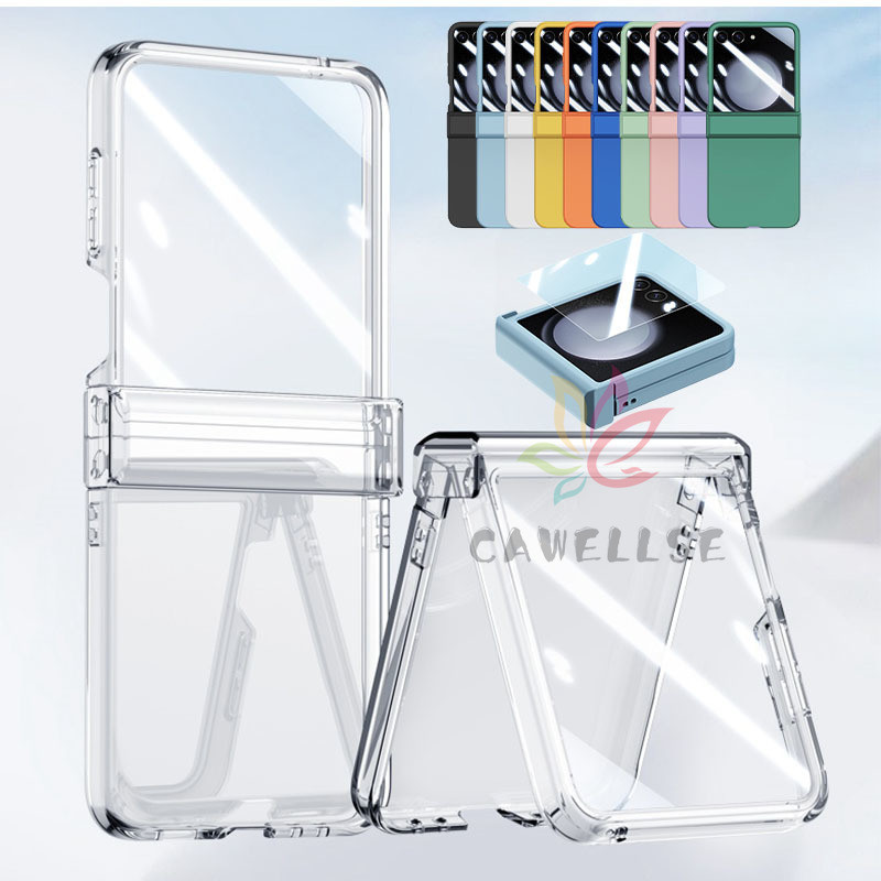 Ultra Thin Candy Color Hard PC Casing Samsung Galaxy Z Flip 6 Z Flip 5 ...