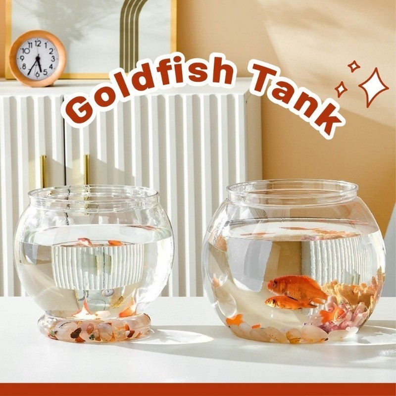 Mini Aquarium Fish Tank Betta Fish Aquarium Accessories Home Office ...