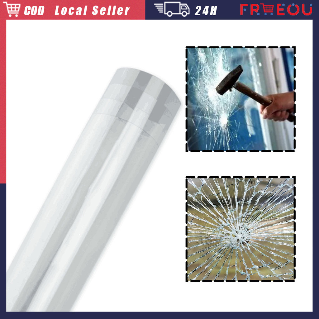 2Mil ExplosionProof Safety Film For Glass Window Adhesive Home And