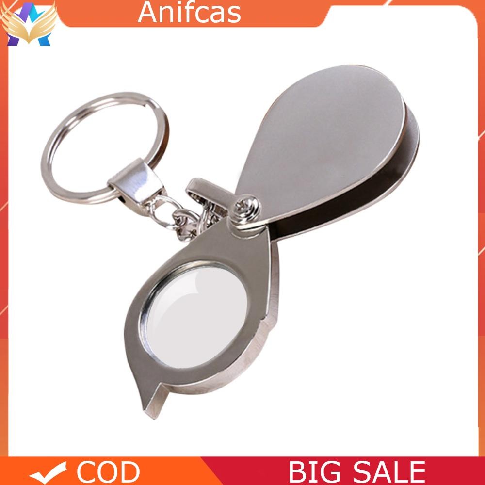 Portable 15X Folding Key Ring Magnifier Key Chain Magnifying Glass ...