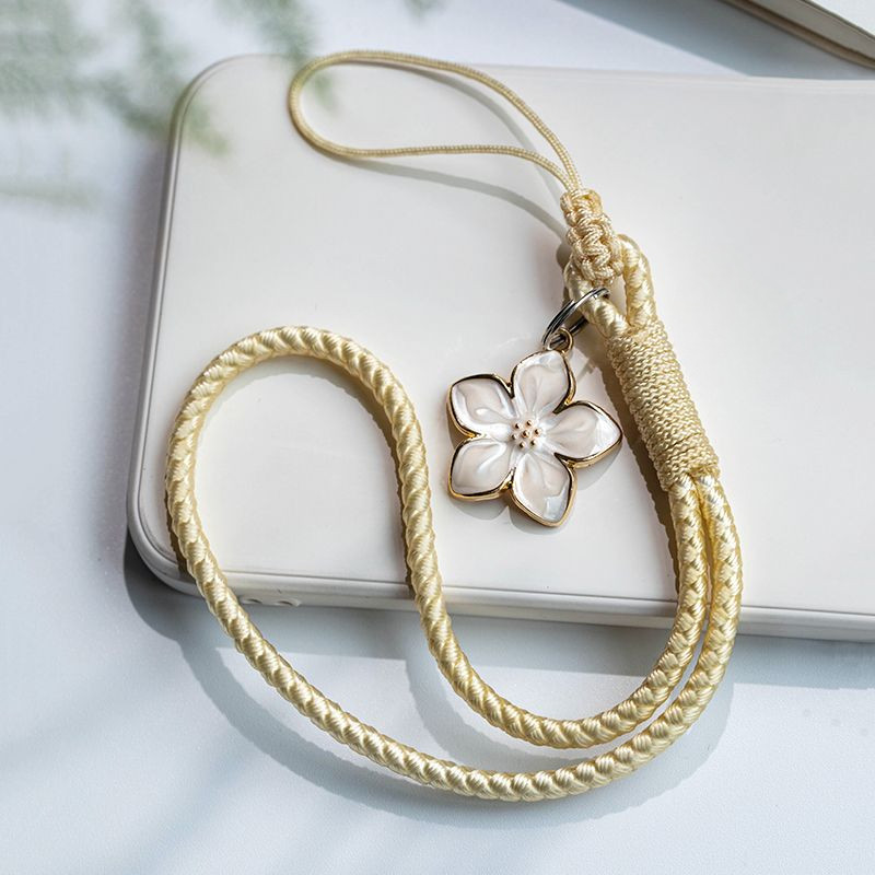 [PYDM] Fresh Art Mobile Phone Chain Short Small Flower Wrist Lanyard ...