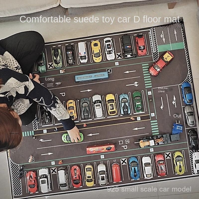 Floor Mat Simulation Parking Lot Children Crawling Game Traffic Scene ...
