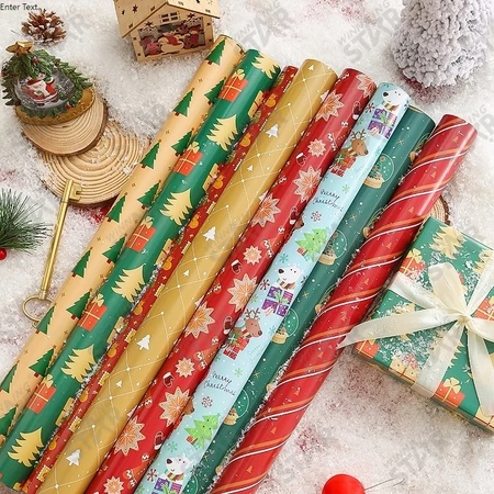 50/25/10 PCS Christmas Gift Wrapper Birthday Wedding Gift Paper Xmas Present Packing Paper Wrapper