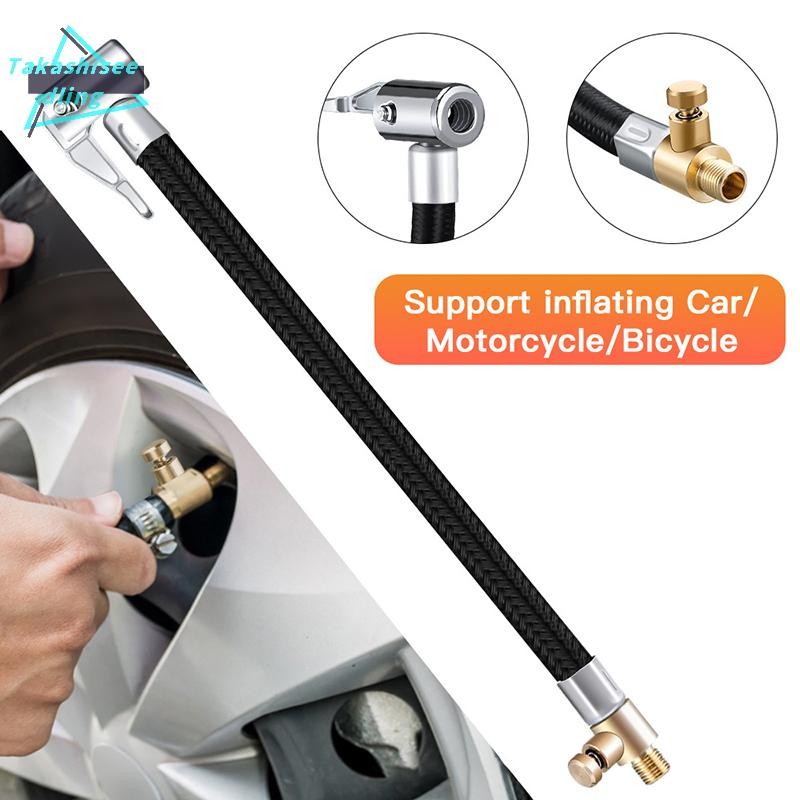 (Takashiseedling) Car Tire Air Inflat Extension Hose Motorcycle Tyre
