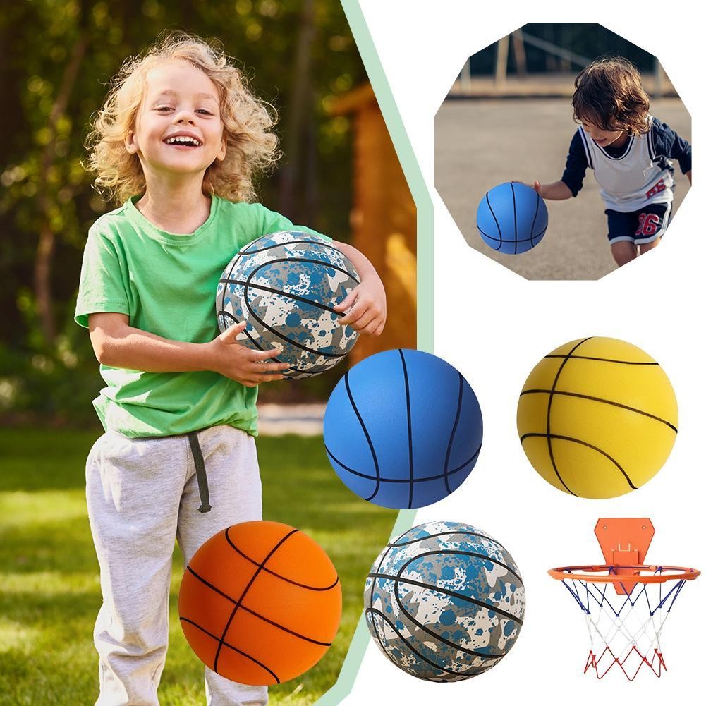Kids Silent Basketball Mute Silent Ball Foam Basketball Elastic