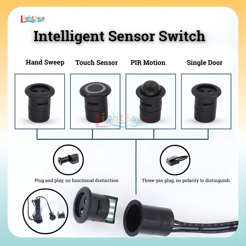 12v/24v PIR Motion Sensor Touch sensor switch Hand Sweep Switch Single ...