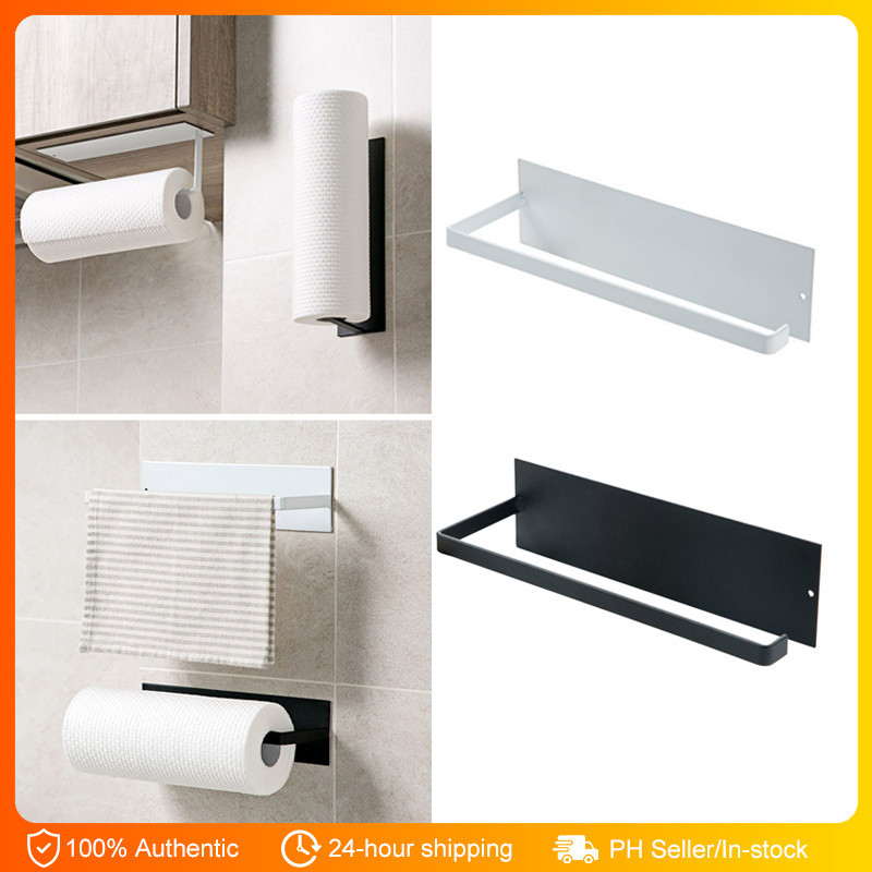 Kitchen Self adhesive Accessories Under Paper Roll Rack Towel
