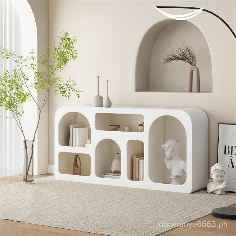 Modern Minimalist Living Room White Arch Cave Storage Display Cabinet ...