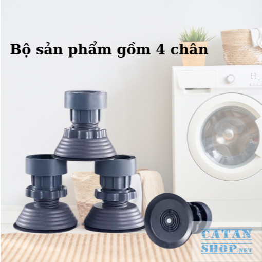 Washing Machine Stand, Refrigerator AntiVibration Rubber Base, Set of