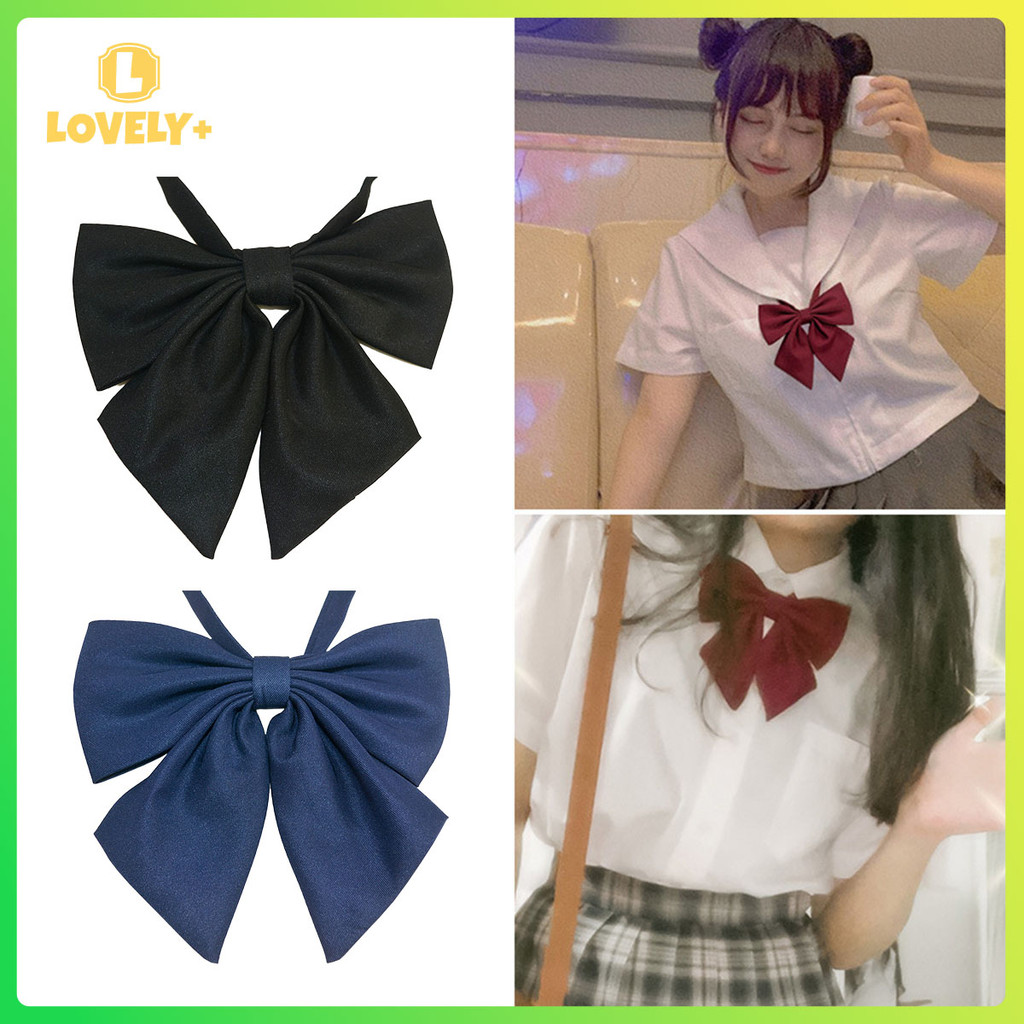 Bowtie JK Uniform Collar Butterfly Bow Ladies Large Versatile Solid ...