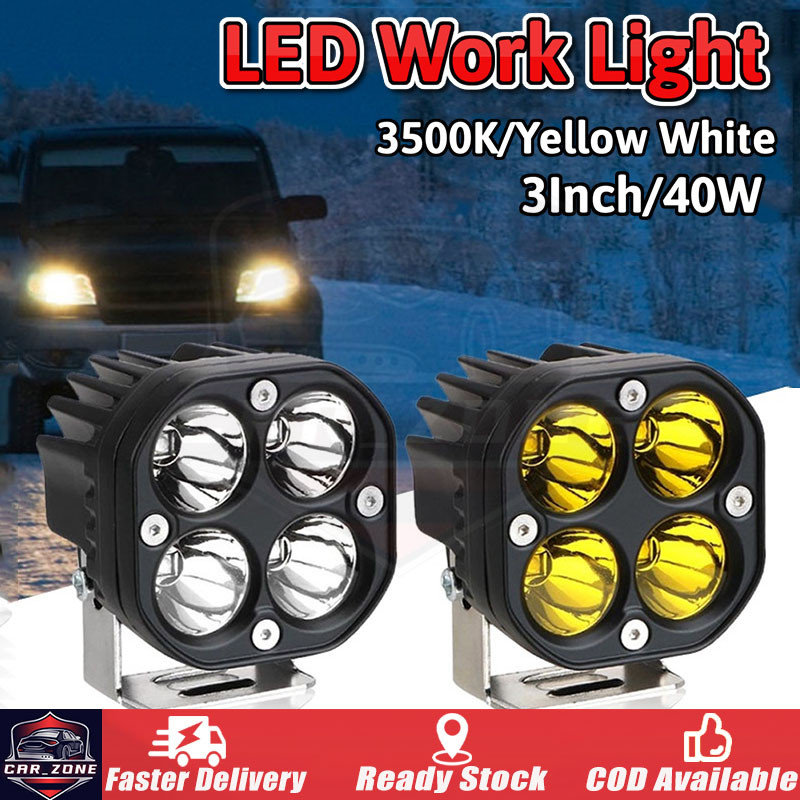 【Fast delivery】2Pcs 4Led Work Light 12V 24V For Car 4x4 Offroad ...