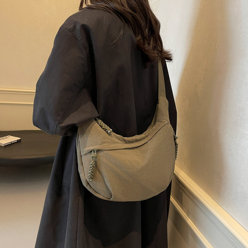 Women Casual Nylon Crossbody Hobo Bag Large Capacity Canvas Shoulder  Messenger Bags Lady Sport Travel Lightweight School Bag
