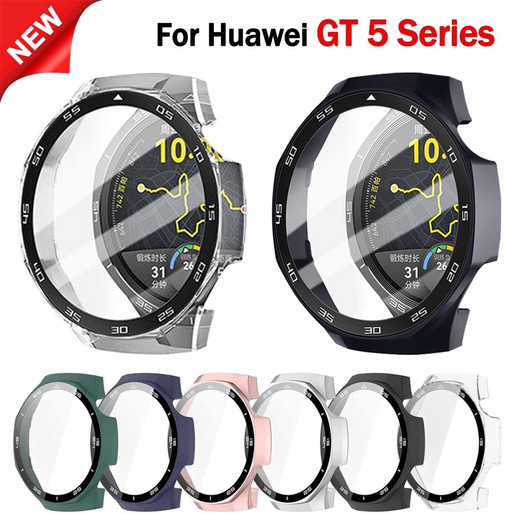 2 in1 PC Shell Full Cover Bumper Tempered Screen Film For Huawei GT5/4