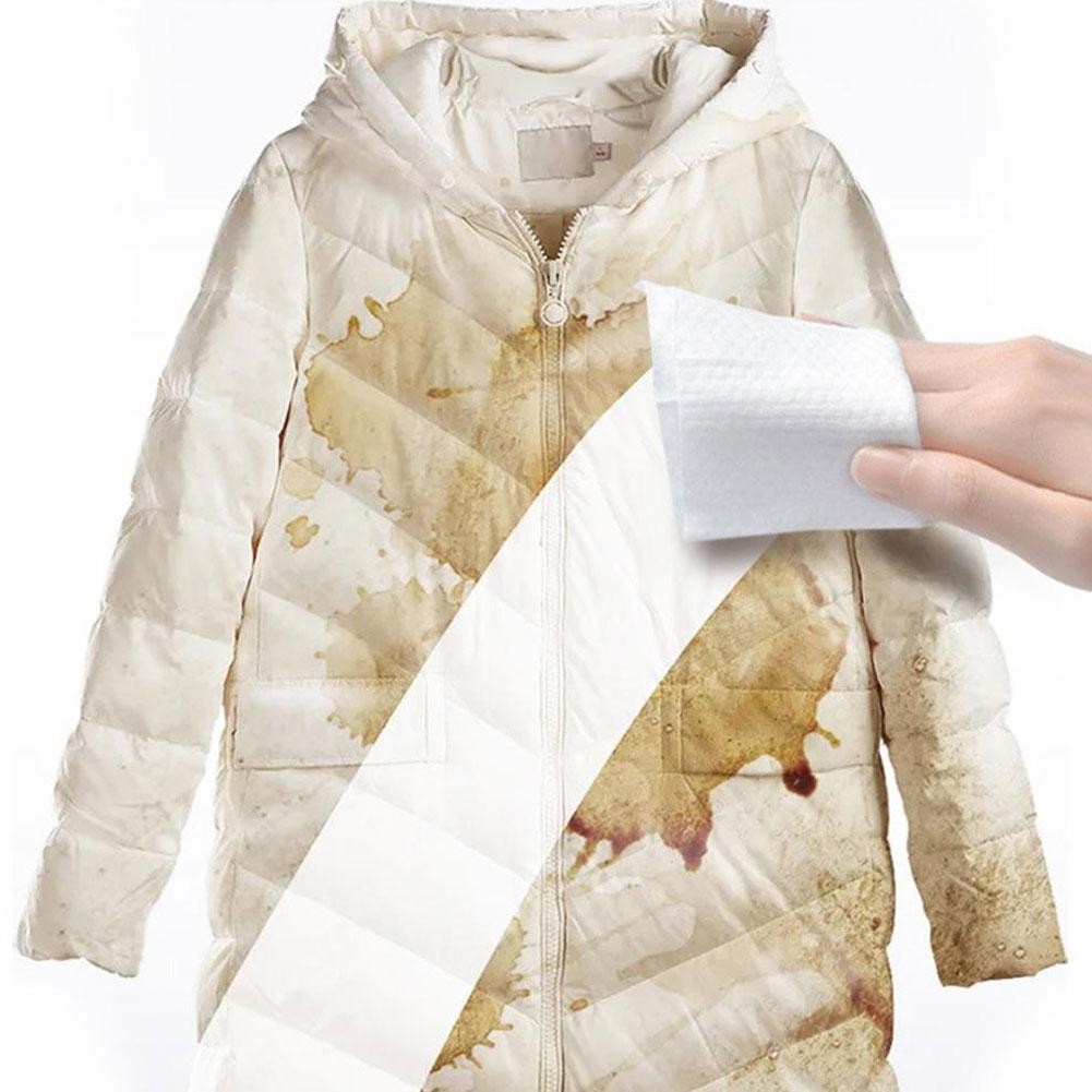 Clothes Stain Removal Wipes Portable Down Wash Quick Cleaning Wipes