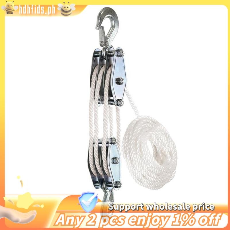 [In stock]Block and Tackle Pulley System Rope Pulley Hoist with