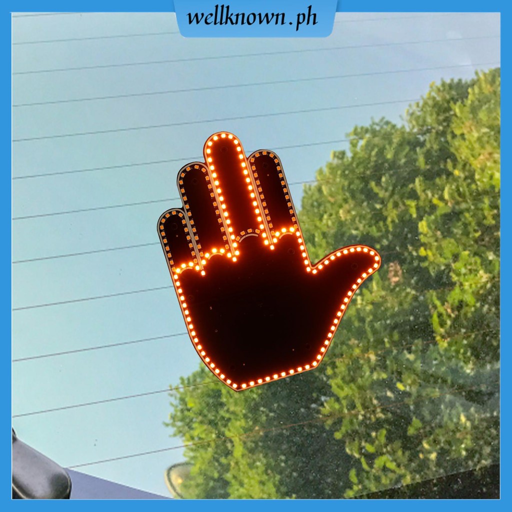 Car Finger Light with Remote Control 176LED Car Hand Gesture Sign ...