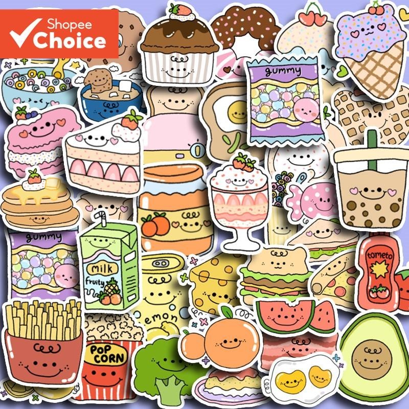 40pcs Delicious To Eat Sticker Diy Computer Stickers for Water Bottles ...
