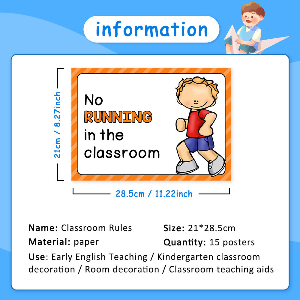 Classroom Rules Poster, Discipline Behavior Decoration | Shopee Philippines